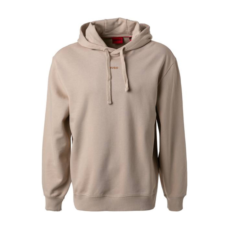 SWEAT À CAPUCHE BEIGE AVEC UN LOGO CONTRASTANT SUR LA POITRINE DAPO HUGO
