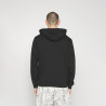 SWEAT À CAPUCHE ZIPPÉ NOIR AVEC BADGE LOGO TON SUR TON