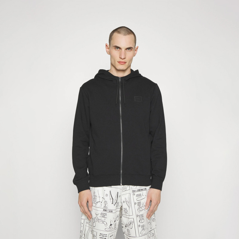 SWEAT À CAPUCHE ZIPPÉ DAPLE_C HUGO NOIR