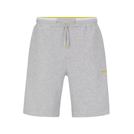 SHORT BOSS HEADLO 1 GRIS CHINÉ COTON MÉLANGÉ