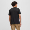 T-SHIRT NOIR DIRAGOLINO_C HUGO EN JERSEY DE COTON AVEC BADGE LOGO TON SUR TON