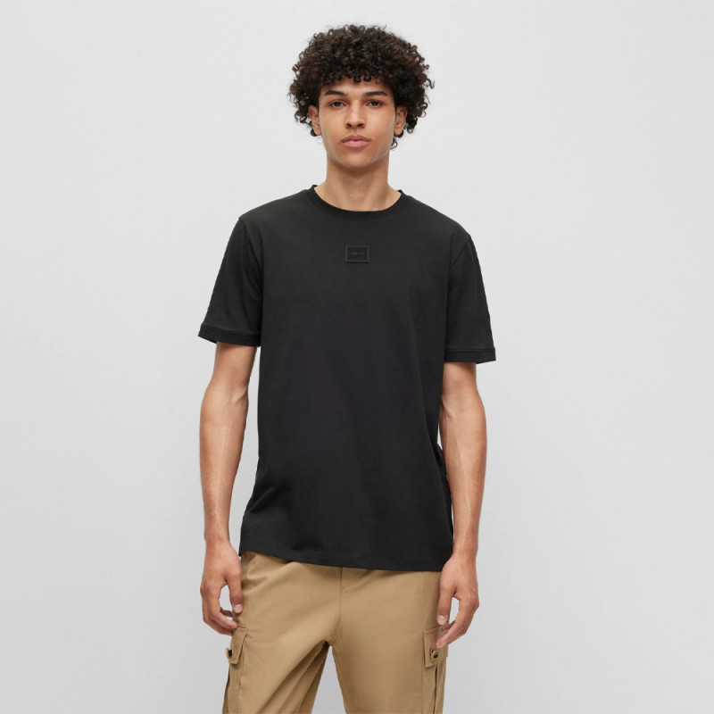 T-SHIRT EN JERSEY DE COTON AVEC BADGE LOGO TON SUR TON