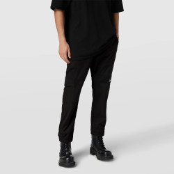 PANTALON CASUAL TAILLE BASSE ORNÉ D'UN LOGO ENCADRÉ