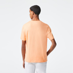 T-SHIRT EN JERSEY DE COTON ORANGE LOGO BRODÉ