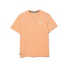 T-SHIRT REGULAR FIT LACOSTE EN JERSEY DE COTON ORANGE LOGO BRODÉ BLANC