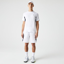 T-shirt tennis Lacoste SPORT color-block blanc