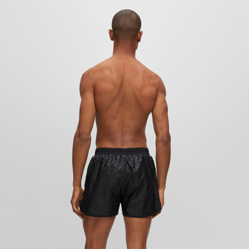 SHORT DE BAIN À SÉCHAGE RAPIDE AVEC IMPRIMÉ MONOGRAMMES