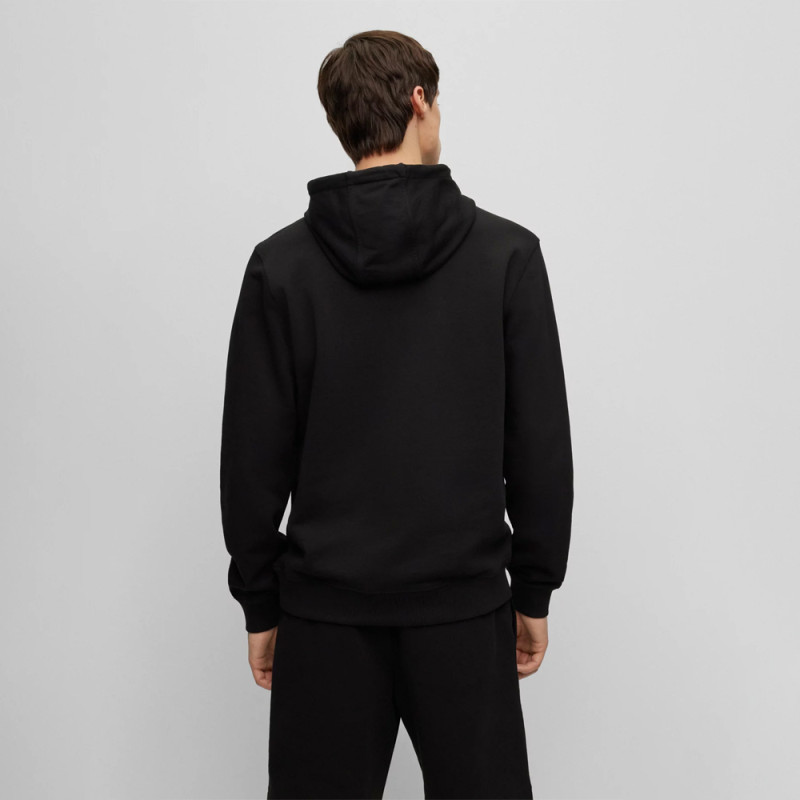 SWEAT À CAPUCHE AVEC BADGE LOGO TON SUR TON