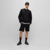 SHORT DIZ_C HUGO NOIR EN MOLLETON DE COTON