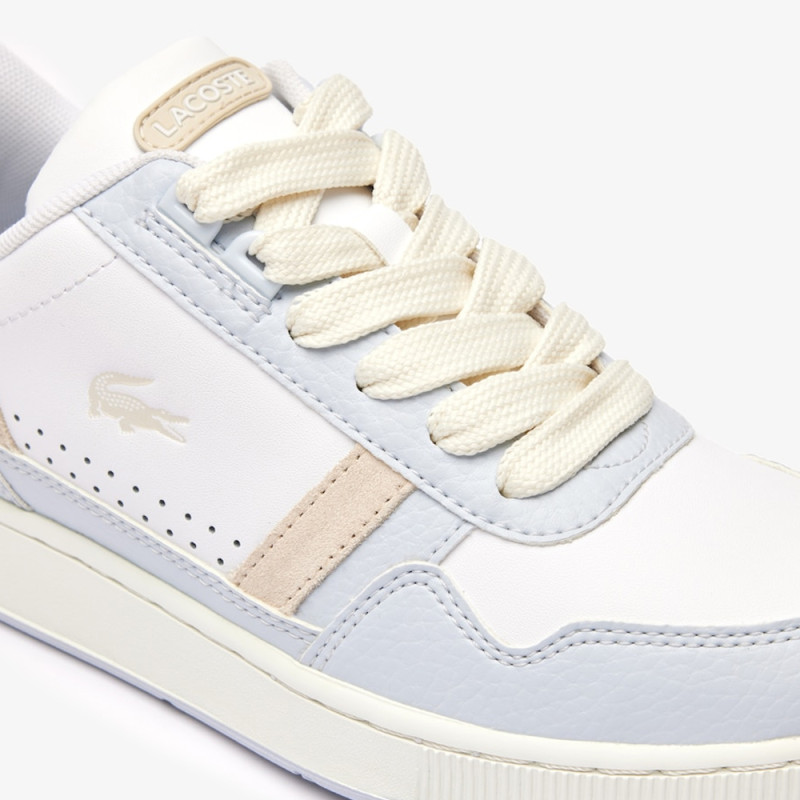 BASKETS LACOSTE T-CLIP BLEUES BEIGES