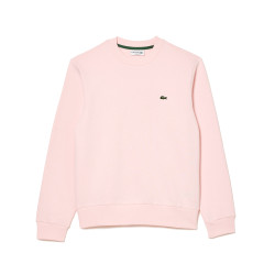 SWEATSHIRT HOMME LACOSTE EN MOLLETTON GRATTÉ DE COTON BIOLOGIQUE ROSE