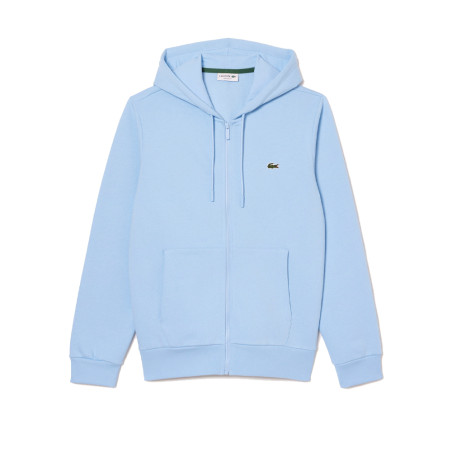 SWEATSHIRT ZIPPÉ À CAPUCHE LACOSTE SPORT AVEC EMPIÈCEMENTS EN MESH BLEU CIEL