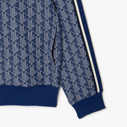 SWEATSHIRT ZIPPÉ BLEU MARINE PARIS JACQUARD
