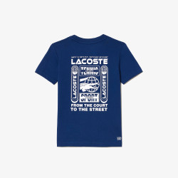 T-SHIRT LACOSTE TENNIS EN JERSEY DE COTON BLEU MARINE
