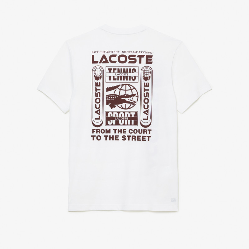 LACOSTE TENNIS EN JERSEY DE COTON BLANC
