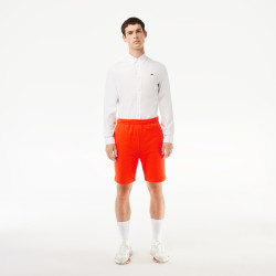 SHORT HOMME LACOSTE EN MOLLETON GRATTÉ DE COTON BIOLOGIQUE