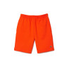 SHORT HOMME LACOSTE EN MOLLETON GRATTÉ DE COTON BIOLOGIQUE ORANGE