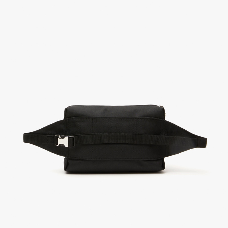 SAC BANANE UNISEXE LACOSTE EN FIBRES RECYCLÉES NOIR