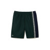 SHORT LACOSTE TENNIS REGULAR FIT EN FIBRES RECYCLÉES BLEU MARINE ET VERT