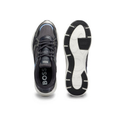 BASKETS BOSS EN MÉLANGE DE MATIÈRES