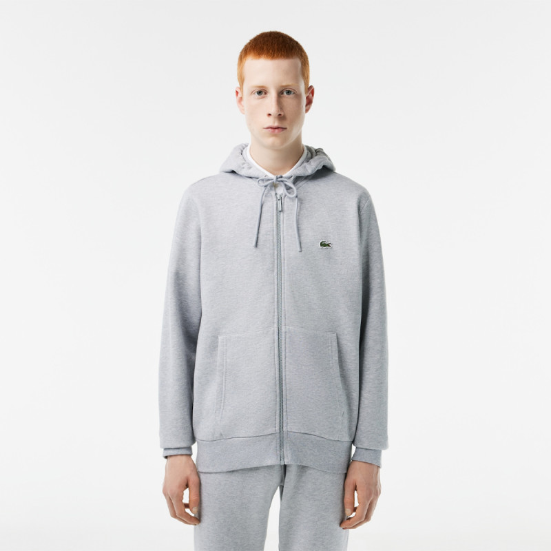 SWEATSHIRT ZIPPÉ À CAPUCHE LACOSTE GRIS