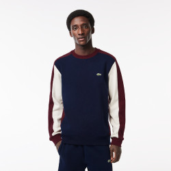 SWEATSHIRT JOGGER LACOSTE COLOR-BLOCK EN MOLLETON GRATTÉ