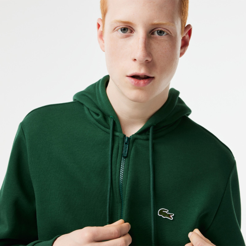 SWEATSHIRT ZIPPÉ À CAPUCHE VERT
