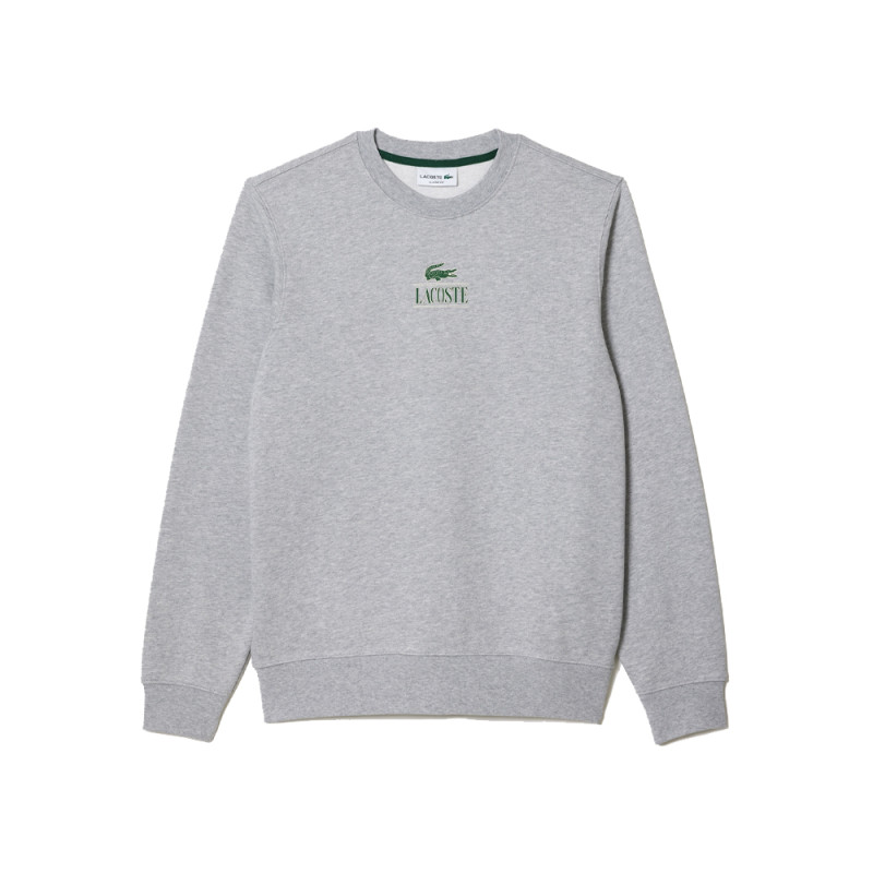 SWEATSHIRT JOGGER LACOSTE GRIS AVEC IMPRIMÉ SIGNATURE