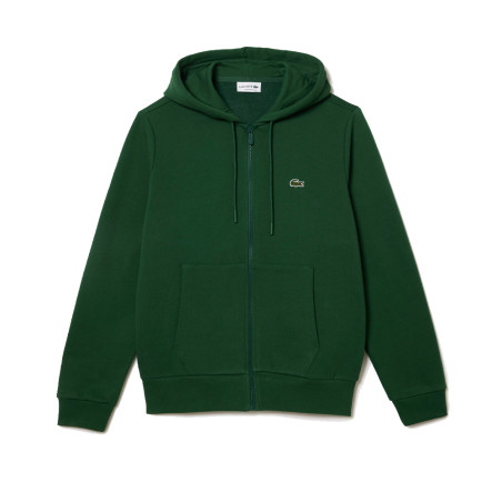 SWEATSHIRT ZIPPÉ À CAPUCHE LACOSTE SPORT AVEC EMPIÈCEMENTS EN MESH VERT