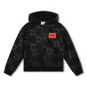 CARDIGAN DE JOGGING MOLLETONNÉ À CAPUCHE NOIR ENFANT HUGO AVEC IMPRIMÉ