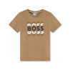 T-SHIRT MARRON BOSS ENFANT MANCHES COURTES