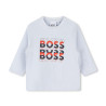 T-SHIRT BLEU CIEL BOSS BÉBÉ À MANCHES LONGUES