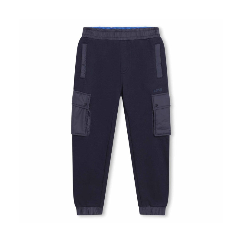 PANTALON DE JOGGING BLEU MARINE BOSS ENFANT AVEC POCHES