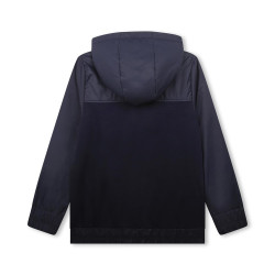 CARDIGAN ZIPPÉ EN BI-MATIÈRE