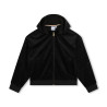 CARDIGAN À CAPUCHE EN VELOURS NOIR BOSS ENFANT