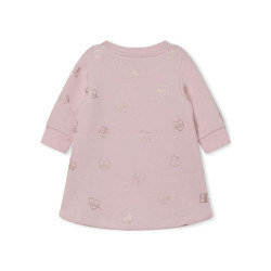 ROBE MANCHES LONGUES MOLLETONNÉE ROSE AVEC IMPRIMÉ BOSS BÉBÉ