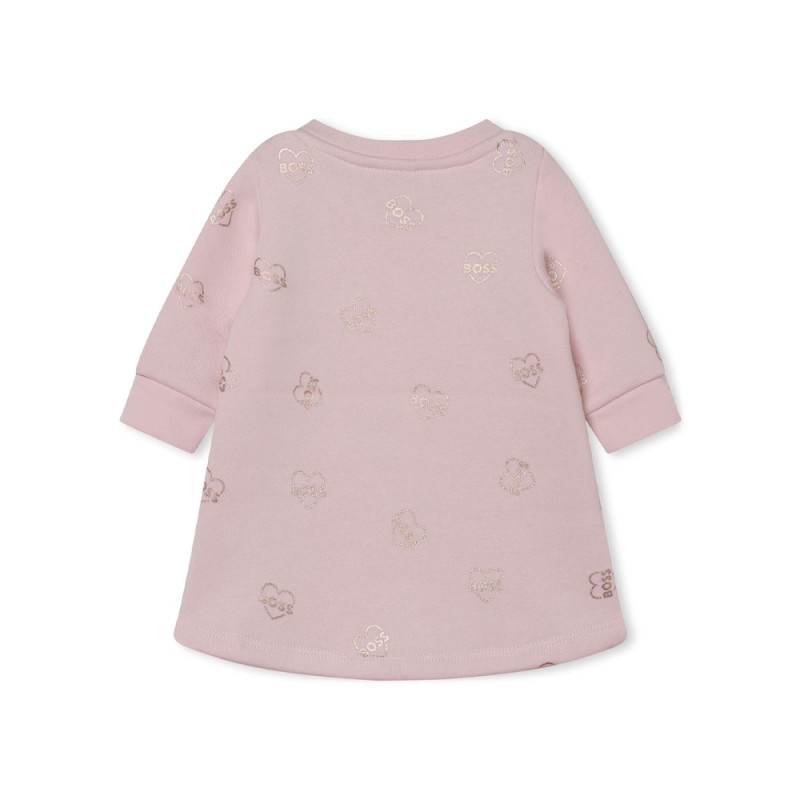 ROBE MOLLETONNÉE ROSE