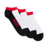LOT DE TROIS PAIRES DE CHAUSSETTES BASSES HUGO NOIRES ET BLANCHES