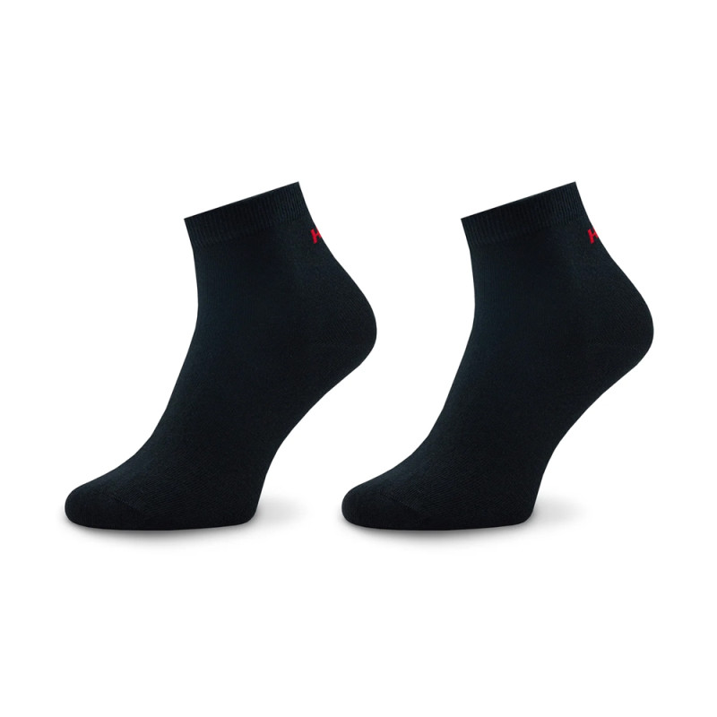 BOSS Lot de 2 paires de chaussettes Uni Colors noir, gris - ESD