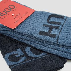 Lot de deux paires de chaussettes Hugo Boss 2P QS Rib Logo CC