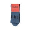Lot de deux paires de chaussettes Hugo Boss 2P QS Rib Logo CC en maille à logo inversé