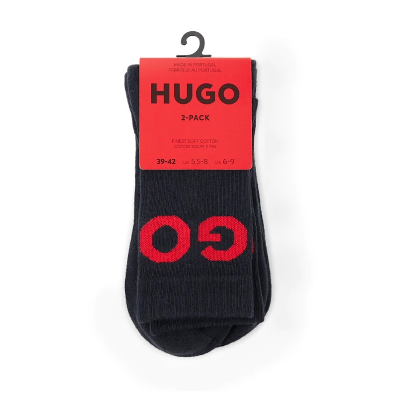 LOT DE DEUX PAIRES DE CHAUSSETTES HUGO