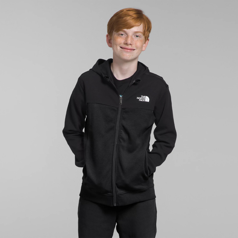 SWEAT À CAPUCHE NOIR ZIPPÉ ENFANT