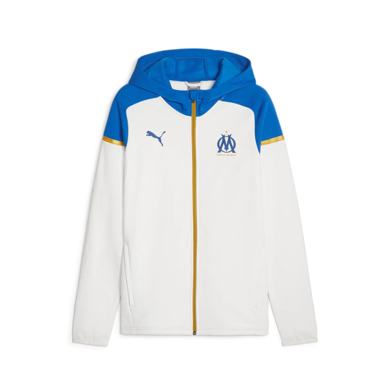 VESTE À CAPUCHE CASUALS PUMA OLYMPIQUE DE MARSEILLE NOIRE