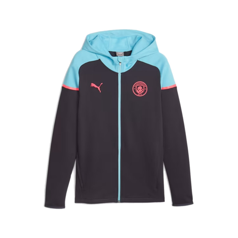 VESTE À CAPUCHE CASUALS PUMA MANCHESTER CITY BLEU MARINE