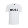 T-SHIRT EN JERSEY DE COTON BOSS BLANC À LOGO HOLOGRAMME RÉFLÉCHISSANT DÉCORATIF TEE MIRROR 1