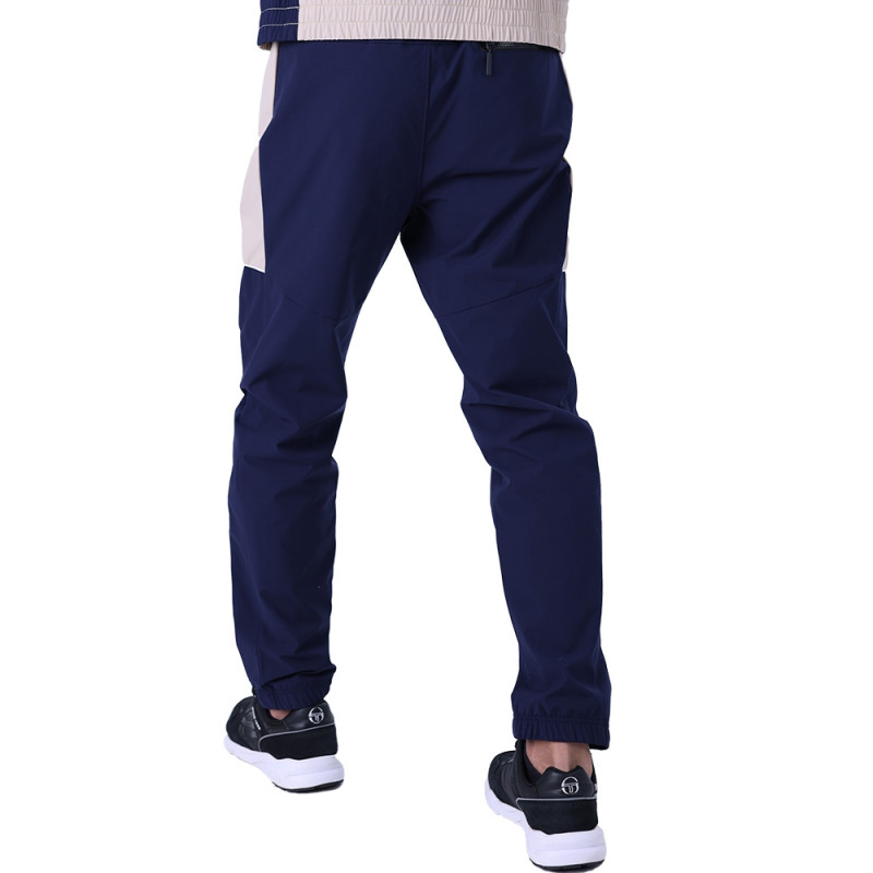 BAS BLEU MARINE AVEC BANDE BEIGE