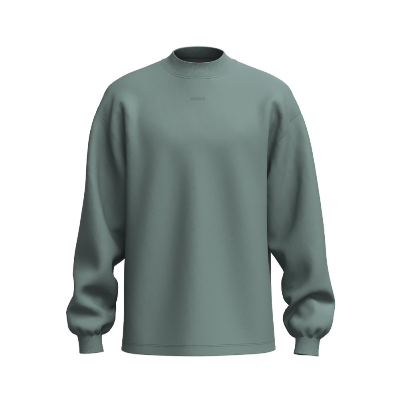 T-SHIRT HUGO RELAXED FIT VERT À MANCHES LONGUES ET LOGO IMPRIMÉ DAPOSO