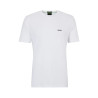 T-SHIRT BLANC REGULAR FIT EN COTON STRETCH AVEC LOGO CONTRASTANT TEE