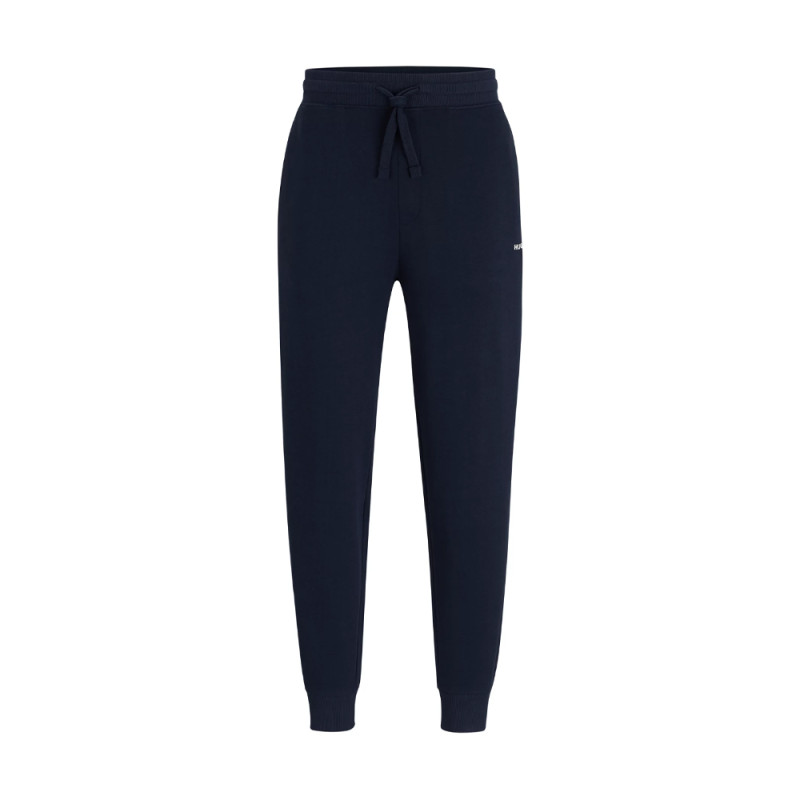 PANTALON DE SURVÊTEMENT HUGO EN COTON ÉPONGE BLEU MARINE AVEC LOGO IMPRIMÉ DAYOTE232